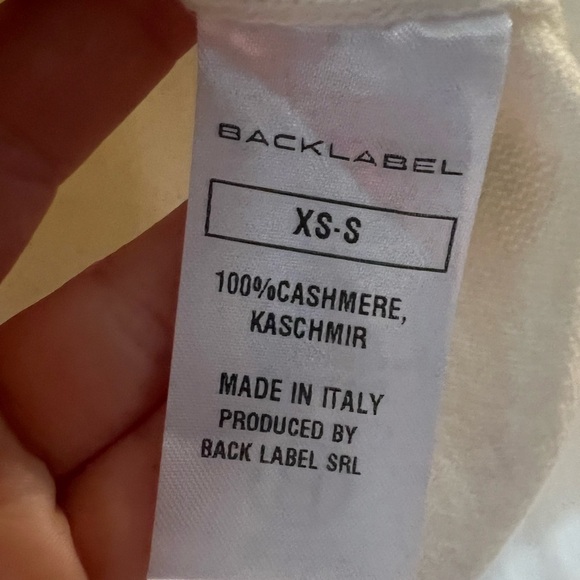Back Label the Wellness Wear Cashmere Hoodie White S - Picture 9 of 12